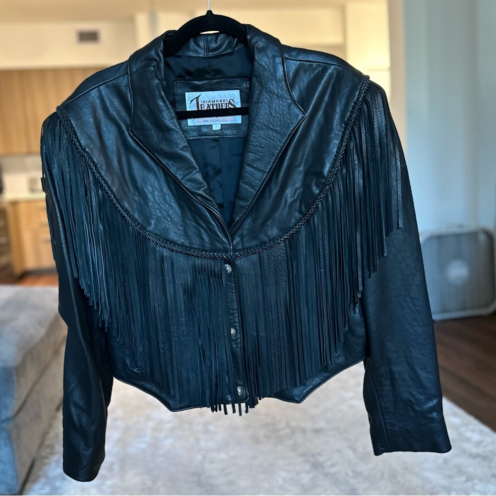 Diamond Leathers Vintage Fringe Jacket